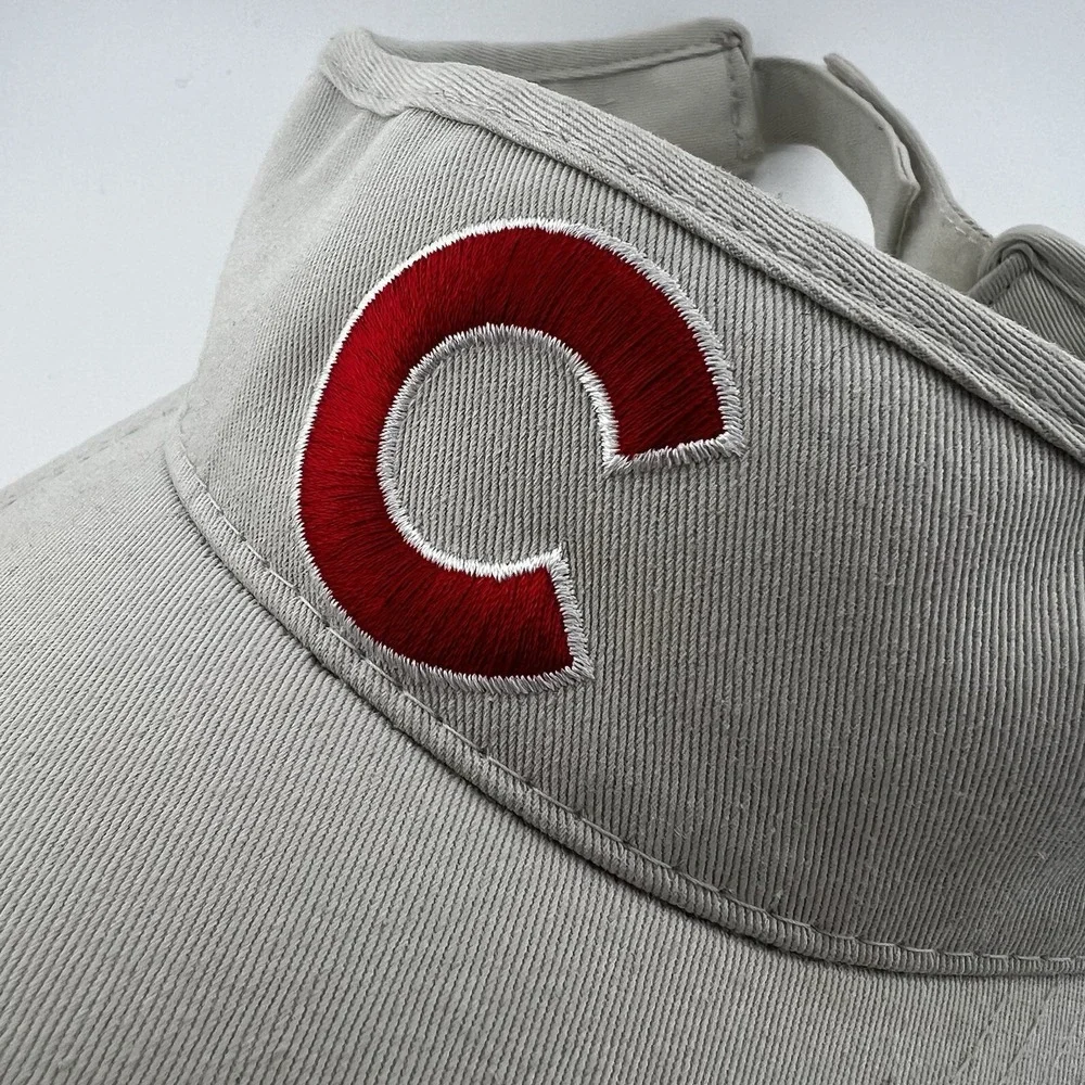 Chicago Cubs Visor Khaki Adjustable American Needle MLB Baseball Hat